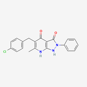 5-(4-chlorobenzyl)-6-methyl-2-phenyl-1H-pyrazolo[3,4-b]pyridine-3,4(2H,7H)-dione