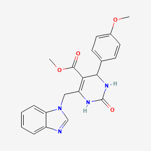 methyl 6-(1H-benzimidazol-1-ylmethyl)-4-(4-methoxyphenyl)-2-oxo-1,2,3,4-tetrahydropyrimidine-5-carboxylate