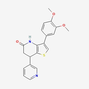 3-(3,4-dimethoxyphenyl)-7-(pyridin-3-yl)-6,7-dihydrothieno[3,2-b]pyridin-5(4H)-one