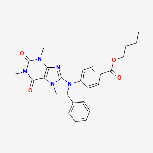 Butyl 4-{1,3-dimethyl-2,4-dioxo-7-phenyl-1H,2H,3H,4H,8H-imidazo[1,2-G]purin-8-YL}benzoate