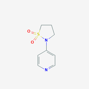 molecular formula C8H10N2O2S B114619 Pyridine, 4-(1,1-dioxido-2-isothiazolidinyl)-(9CI) CAS No. 158090-60-9