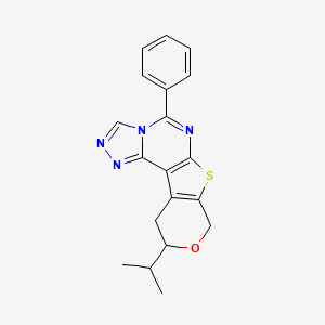 7-phenyl-14-propan-2-yl-13-oxa-10-thia-3,4,6,8-tetrazatetracyclo[7.7.0.02,6.011,16]hexadeca-1(9),2,4,7,11(16)-pentaene