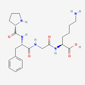 molecular formula C22H33N5O5 B1146192 H-Pro-Phe-Gly-Lys-OH CAS No. 143547-77-7