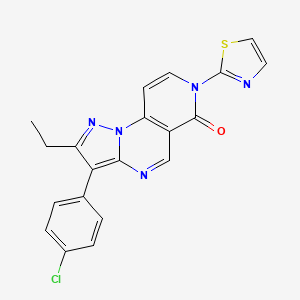 molecular formula C20H14ClN5OS B11461928 3-(4-chlorophenyl)-2-ethyl-7-(1,3-thiazol-2-yl)pyrazolo[1,5-a]pyrido[3,4-e]pyrimidin-6(7H)-one 