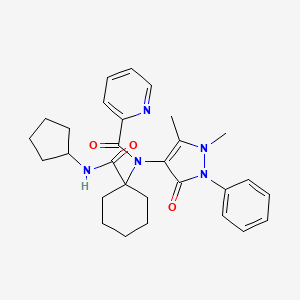 N-[1-(cyclopentylcarbamoyl)cyclohexyl]-N-(1,5-dimethyl-3-oxo-2-phenyl-2,3-dihydro-1H-pyrazol-4-yl)pyridine-2-carboxamide