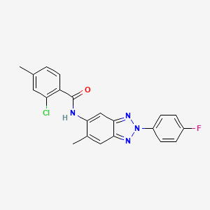 2-chloro-N-[2-(4-fluorophenyl)-6-methyl-2H-benzotriazol-5-yl]-4-methylbenzamide