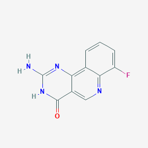 molecular formula C11H7FN4O B11461981 2-amino-7-fluoropyrimido[5,4-c]quinolin-4(1H)-one 