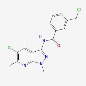 3-(chloromethyl)-N-(5-chloro-1,4,6-trimethyl-1H-pyrazolo[3,4-b]pyridin-3-yl)benzamide