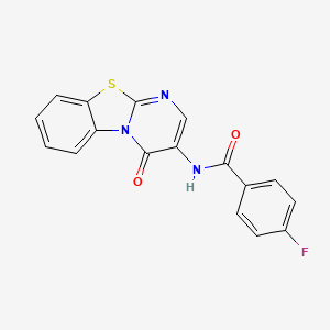 4-fluoro-N-(4-oxo-4H-pyrimido[2,1-b][1,3]benzothiazol-3-yl)benzamide