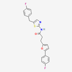 N-[5-(4-fluorobenzyl)-1,3-thiazol-2-yl]-3-[5-(4-fluorophenyl)furan-2-yl]propanamide