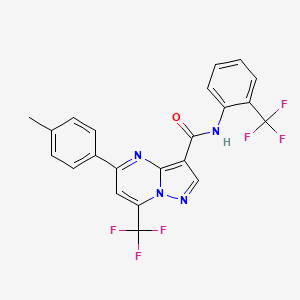 5-(4-methylphenyl)-7-(trifluoromethyl)-N-[2-(trifluoromethyl)phenyl]pyrazolo[1,5-a]pyrimidine-3-carboxamide