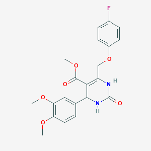 Methyl 4-(3,4-dimethoxyphenyl)-6-[(4-fluorophenoxy)methyl]-2-oxo-1,2,3,4-tetrahydropyrimidine-5-carboxylate