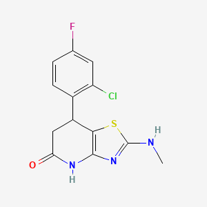 7-(2-Chloro-4-fluorophenyl)-2-(methylamino)-6,7-dihydro[1,3]thiazolo[4,5-b]pyridin-5-ol