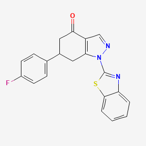 1-(1,3-benzothiazol-2-yl)-6-(4-fluorophenyl)-1,5,6,7-tetrahydro-4H-indazol-4-one