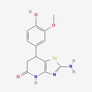 2-Amino-7-(4-hydroxy-3-methoxyphenyl)-4H,6H,7H-[1,3]selenazolo[4,5-b]pyridin-5-one