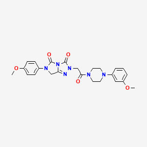 6-(4-methoxyphenyl)-2-{2-[4-(3-methoxyphenyl)piperazin-1-yl]-2-oxoethyl}-6,7-dihydro-3H-imidazo[5,1-c][1,2,4]triazole-3,5(2H)-dione