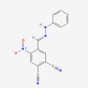 4-Nitro-5-[(2-phenylhydrazin-1-ylidene)methyl]benzene-1,2-dicarbonitrile