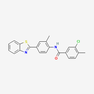 N-[4-(1,3-benzothiazol-2-yl)-2-methylphenyl]-3-chloro-4-methylbenzamide