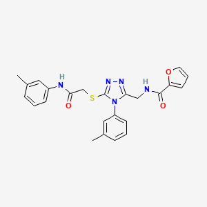 N-((5-((2-oxo-2-(m-tolylamino)ethyl)thio)-4-(m-tolyl)-4H-1,2,4-triazol-3-yl)methyl)furan-2-carboxamide