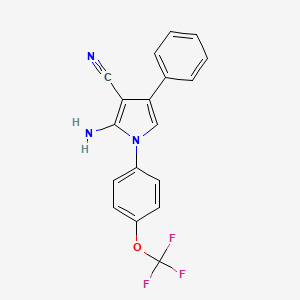 2-amino-4-phenyl-1-[4-(trifluoromethoxy)phenyl]-1H-pyrrol-3-yl cyanide