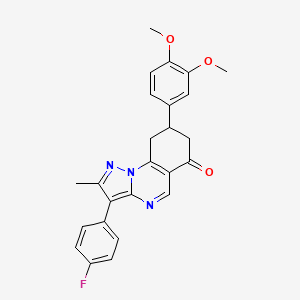 8-(3,4-dimethoxyphenyl)-3-(4-fluorophenyl)-2-methyl-8,9-dihydropyrazolo[1,5-a]quinazolin-6(7H)-one