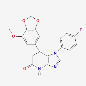 1-(4-fluorophenyl)-7-(7-methoxy-1,3-benzodioxol-5-yl)-1,4,6,7-tetrahydro-5H-imidazo[4,5-b]pyridin-5-one