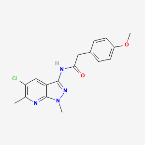 N-(5-chloro-1,4,6-trimethyl-1H-pyrazolo[3,4-b]pyridin-3-yl)-2-(4-methoxyphenyl)acetamide