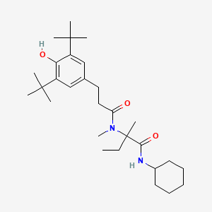 molecular formula C29H48N2O3 B11462160 N-cyclohexyl-N~2~-[3-(3,5-di-tert-butyl-4-hydroxyphenyl)propanoyl]-N~2~-methylisovalinamide 