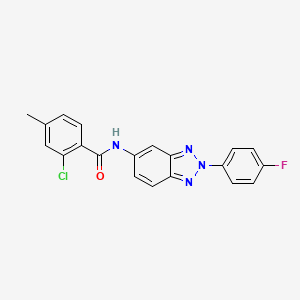 2-chloro-N-[2-(4-fluorophenyl)-2H-1,2,3-benzotriazol-5-yl]-4-methylbenzamide