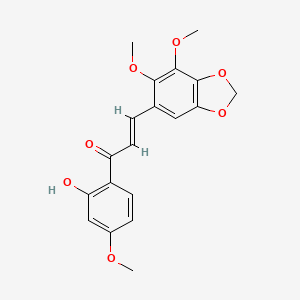 (2E)-3-(6,7-dimethoxy-1,3-benzodioxol-5-yl)-1-(2-hydroxy-4-methoxyphenyl)prop-2-en-1-one