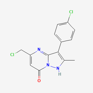 5-(Chloromethyl)-3-(4-chlorophenyl)-2-methyl-4H-pyrazolo[1,5-a]pyrimidin-7-one