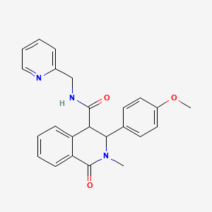 3-(4-methoxyphenyl)-2-methyl-1-oxo-N-(pyridin-2-ylmethyl)-1,2,3,4-tetrahydroisoquinoline-4-carboxamide