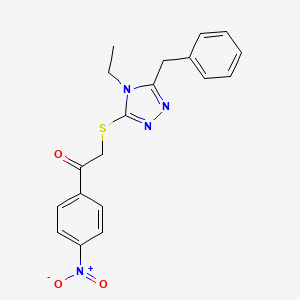 2-[(5-benzyl-4-ethyl-4H-1,2,4-triazol-3-yl)sulfanyl]-1-(4-nitrophenyl)ethanone