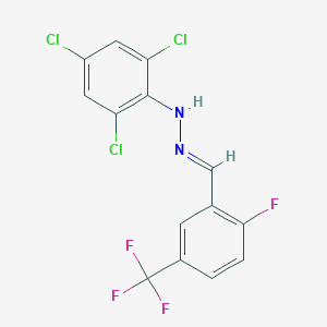 (1E)-1-[2-fluoro-5-(trifluoromethyl)benzylidene]-2-(2,4,6-trichlorophenyl)hydrazine