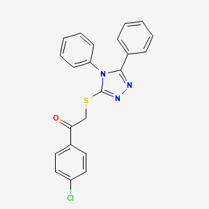 1-(4-chlorophenyl)-2-[(4,5-diphenyl-4H-1,2,4-triazol-3-yl)sulfanyl]ethanone