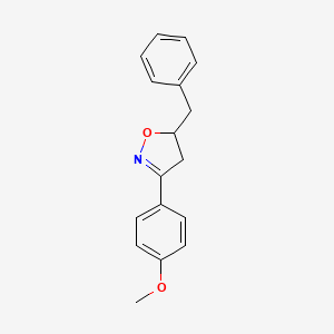 5-Benzyl-3-(4-methoxyphenyl)-4,5-dihydro-1,2-oxazole