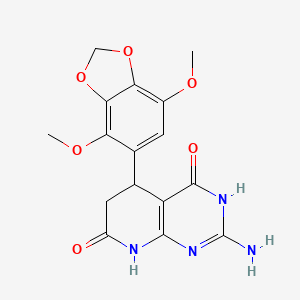 2-amino-5-(4,7-dimethoxy-1,3-benzodioxol-5-yl)-5,8-dihydropyrido[2,3-d]pyrimidine-4,7(3H,6H)-dione