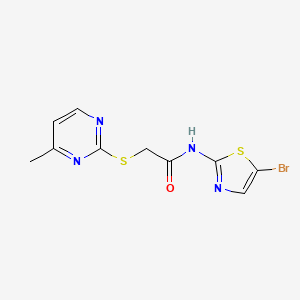 N-(5-bromo-1,3-thiazol-2-yl)-2-[(4-methylpyrimidin-2-yl)sulfanyl]acetamide