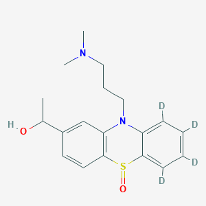 molecular formula C₁₉H₂₀D₄N₂O₂S B1146224 2-(1-羟乙基)吩噻嗪-d4亚砜 CAS No. 1346605-30-8