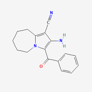 2-amino-3-(phenylcarbonyl)-6,7,8,9-tetrahydro-5H-pyrrolo[1,2-a]azepine-1-carbonitrile