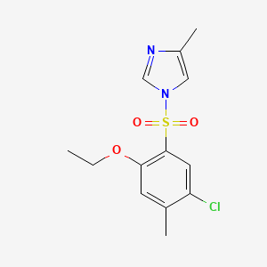 molecular formula C13H15ClN2O3S B11462278 1-(5-chloro-2-ethoxy-4-methylbenzenesulfonyl)-4-methyl-1H-imidazole 