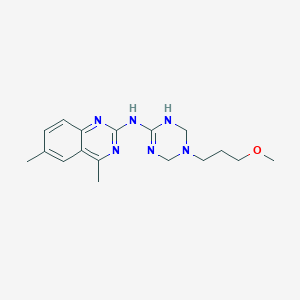 N-[5-(3-methoxypropyl)-1,4,5,6-tetrahydro-1,3,5-triazin-2-yl]-4,6-dimethylquinazolin-2-amine