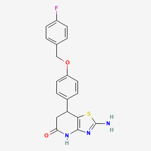 2-amino-7-{4-[(4-fluorobenzyl)oxy]phenyl}-6,7-dihydro[1,3]thiazolo[4,5-b]pyridin-5(4H)-one