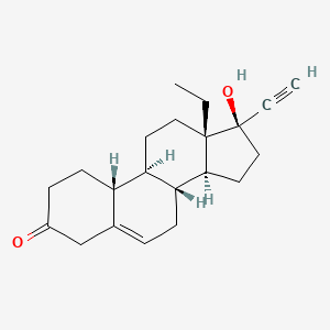 molecular formula C₂₁H₂₈O₂ B1146231 5(6)-脱氢-4(5)-二氢 D-(-)-炔诺孕酮 CAS No. 100021-05-4