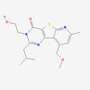 5-(2-hydroxyethyl)-13-(methoxymethyl)-11-methyl-4-(2-methylpropyl)-8-thia-3,5,10-triazatricyclo[7.4.0.02,7]trideca-1(13),2(7),3,9,11-pentaen-6-one