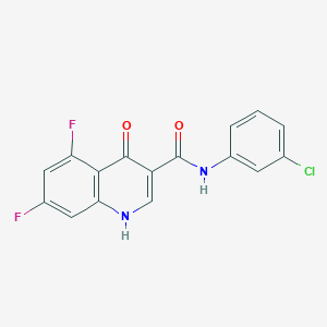 N-(3-chlorophenyl)-5,7-difluoro-4-hydroxyquinoline-3-carboxamide