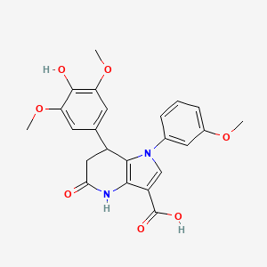 7-(4-hydroxy-3,5-dimethoxyphenyl)-1-(3-methoxyphenyl)-5-oxo-4,5,6,7-tetrahydro-1H-pyrrolo[3,2-b]pyridine-3-carboxylic acid