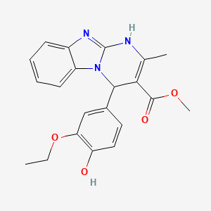 Methyl 4-(3-ethoxy-4-hydroxyphenyl)-2-methyl-1,4-dihydropyrimido[1,2-a]benzimidazole-3-carboxylate