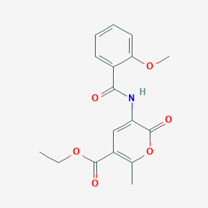 ethyl 3-{[(2-methoxyphenyl)carbonyl]amino}-6-methyl-2-oxo-2H-pyran-5-carboxylate