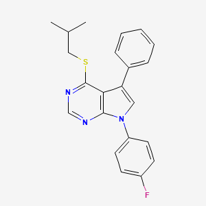 7-(4-fluorophenyl)-4-[(2-methylpropyl)sulfanyl]-5-phenyl-7H-pyrrolo[2,3-d]pyrimidine